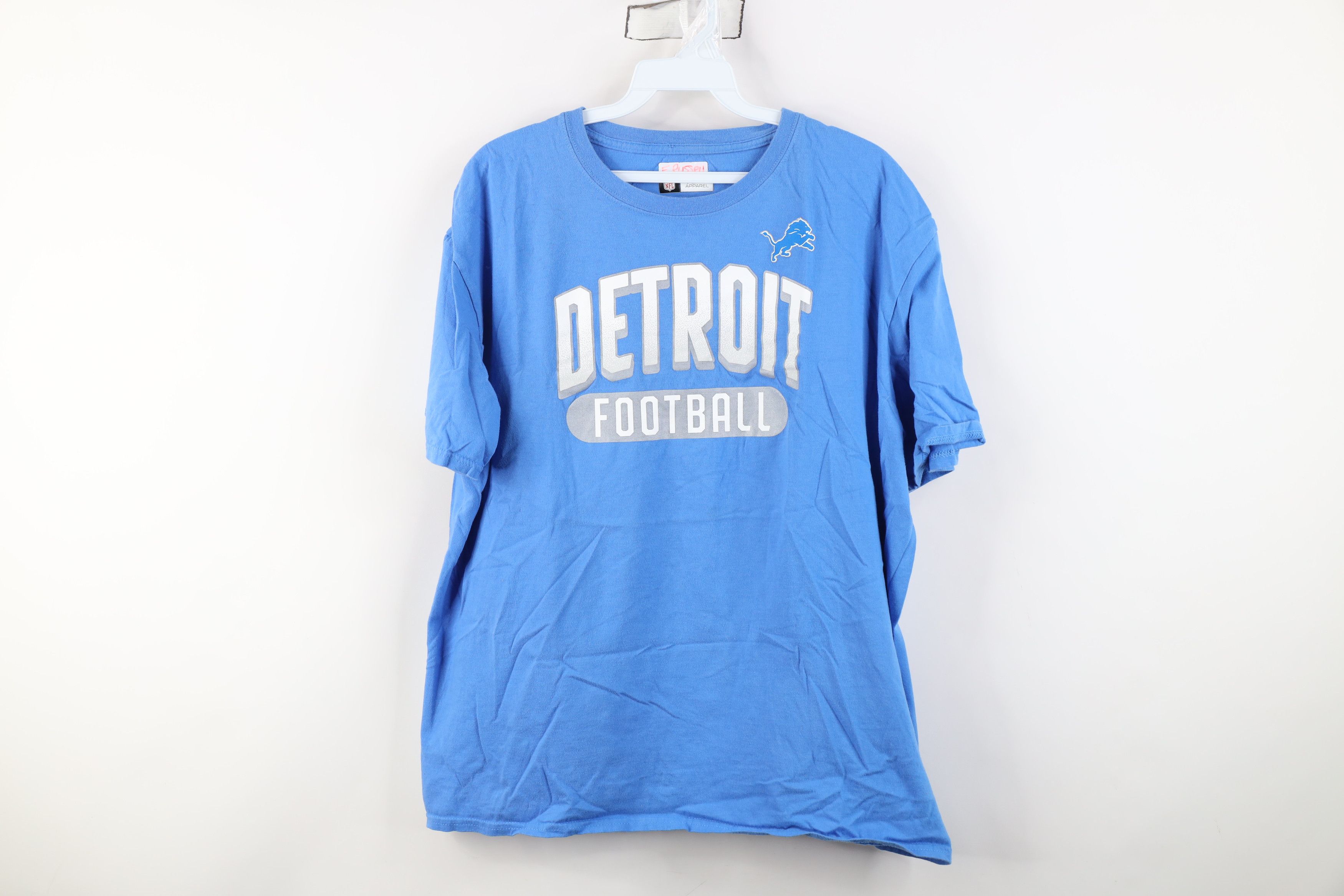 Vintage Vintage Y2K NFL Lions Football Short Sleeve T-Shirt Blue Size US XL / EU 56 / 4 - 1 Thumbnail