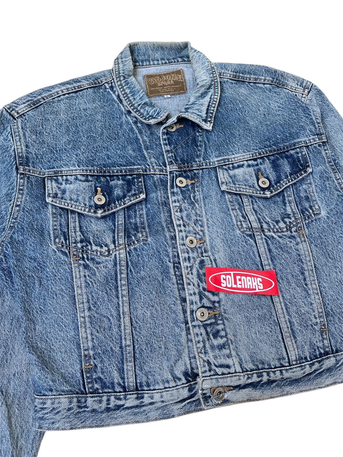Japanese Brand Vintage Big John acid wash denim jacket Size US S / EU 44-46 / 1 - 2 Thumbnail