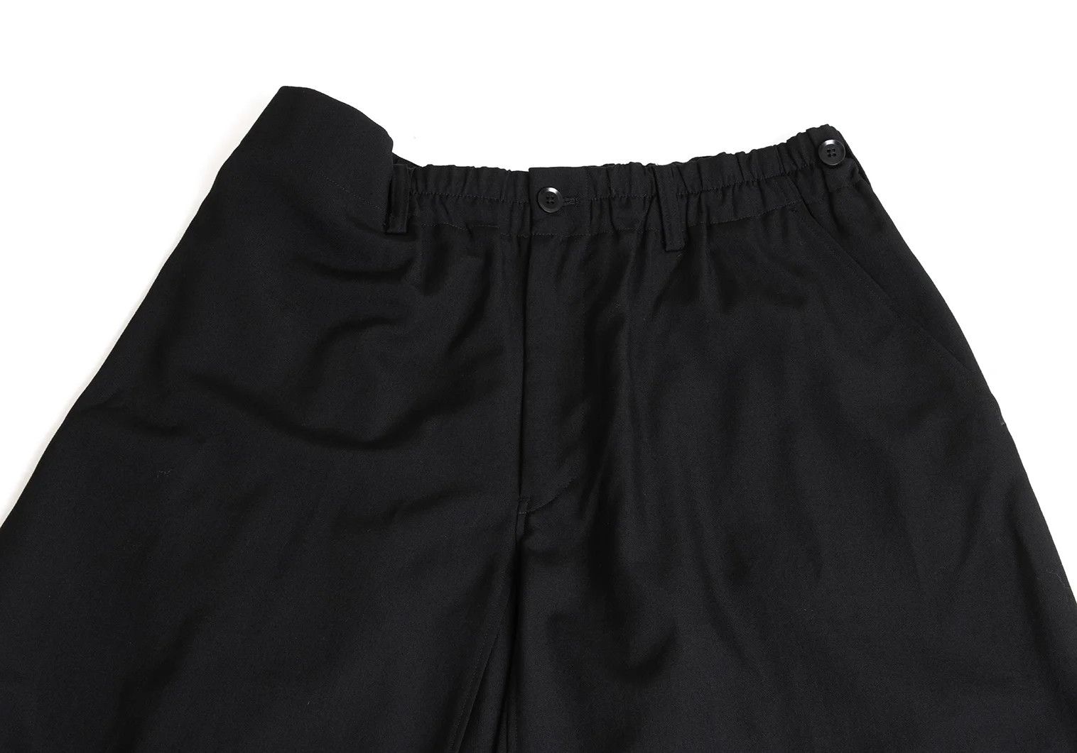 Yohji Yamamoto Yohji Yamamoto Wool Gabardine Wide Pants Black Size US 38 / EU 54 - 2 Thumbnail