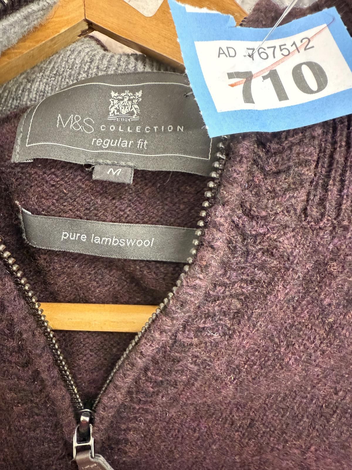 Other M&S Collection Pure Lambswool Half-Zip Sweater Regular Fit, Size US M / EU 48-50 / 2 - 2 Thumbnail