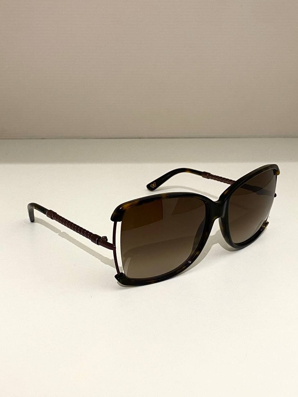 Bottega Veneta Bottega Veneta Oversized Rimless Intrecciato Sunglasses Y2K Size ONE SIZE - 2 Thumbnail