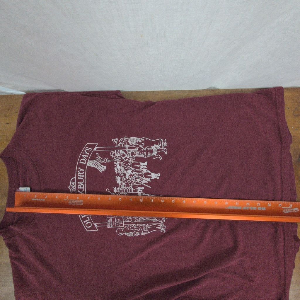 Jerzees × Vintage 1986 Dated Old Roxbury (CT) Days Crimson T-Shirt USA Made Size US XL / EU 56 / 4 - 4 Thumbnail