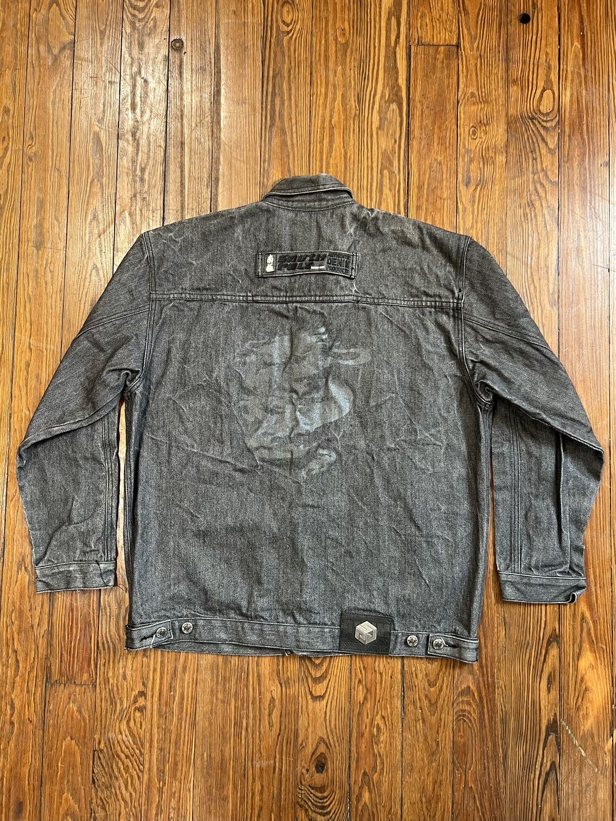 Vintage Southpole Y2K Denim Jacket Japanese Dragon