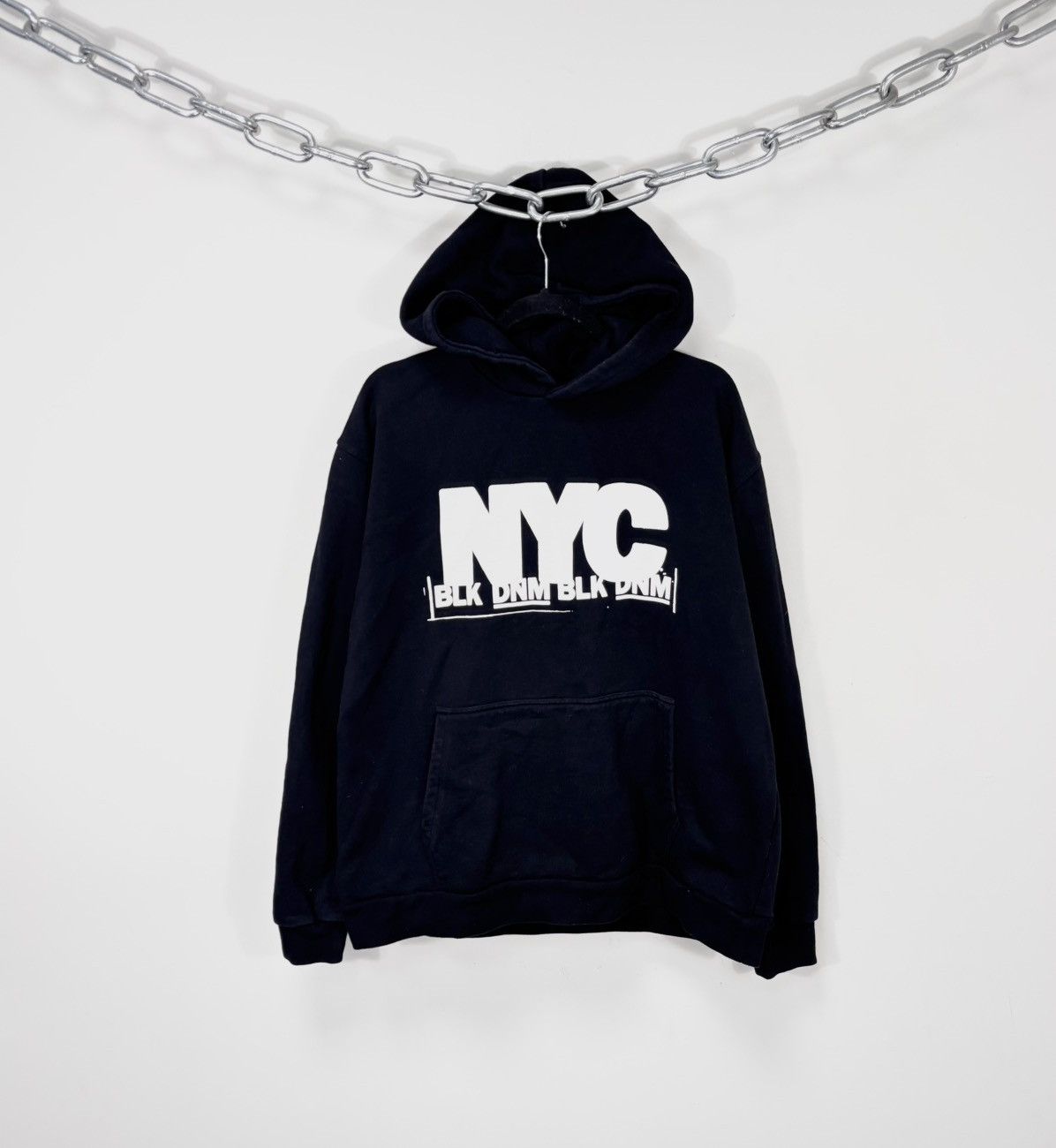 Blk Dnm BLK DNM Men’s Y2K Big NYC Logo Hype Black Hoodie Size US S / EU 44-46 / 1 - 1 Thumbnail