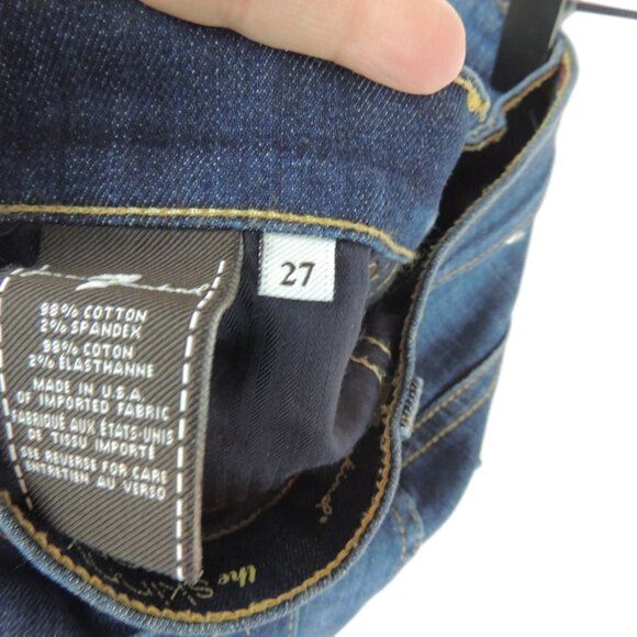 7 For All Mankind 7 For All Mankind High Rise Crop & Rolled Skinny Jean Womens Size 27" / US 4 / IT 40 - 8 Thumbnail