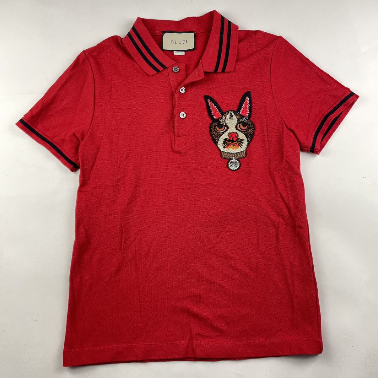 2018 Gucci Orso & Bosco Patch Polo Shirt Small Year Of Dog