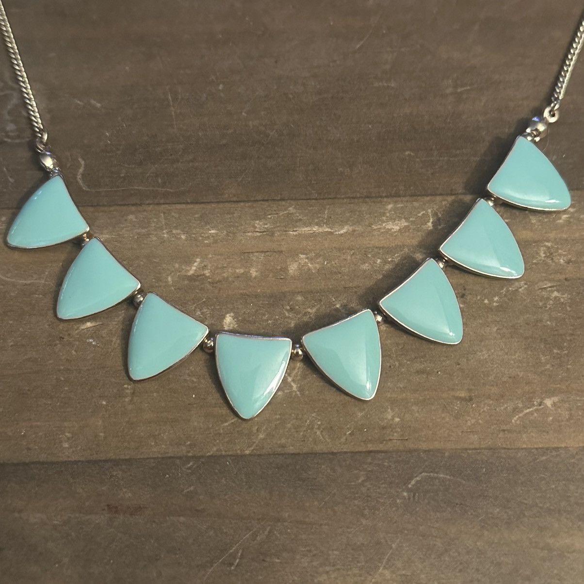 Other Gold tone turquoise color banner necklace Size ONE SIZE - 3 Thumbnail