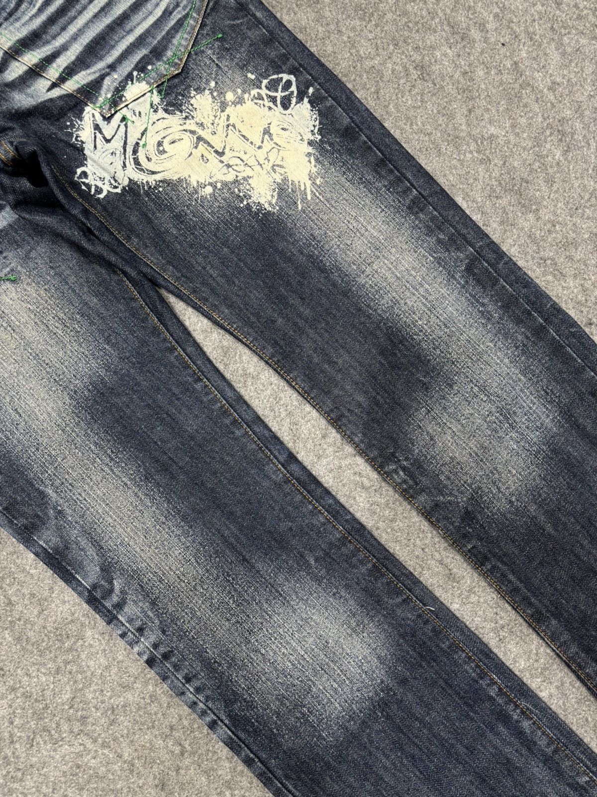Japanese Brand 💥Insane💥MOVVE GEAR Seditionaries Stone Wash Denim F691 Size US 34 / EU 50 - 8 Thumbnail