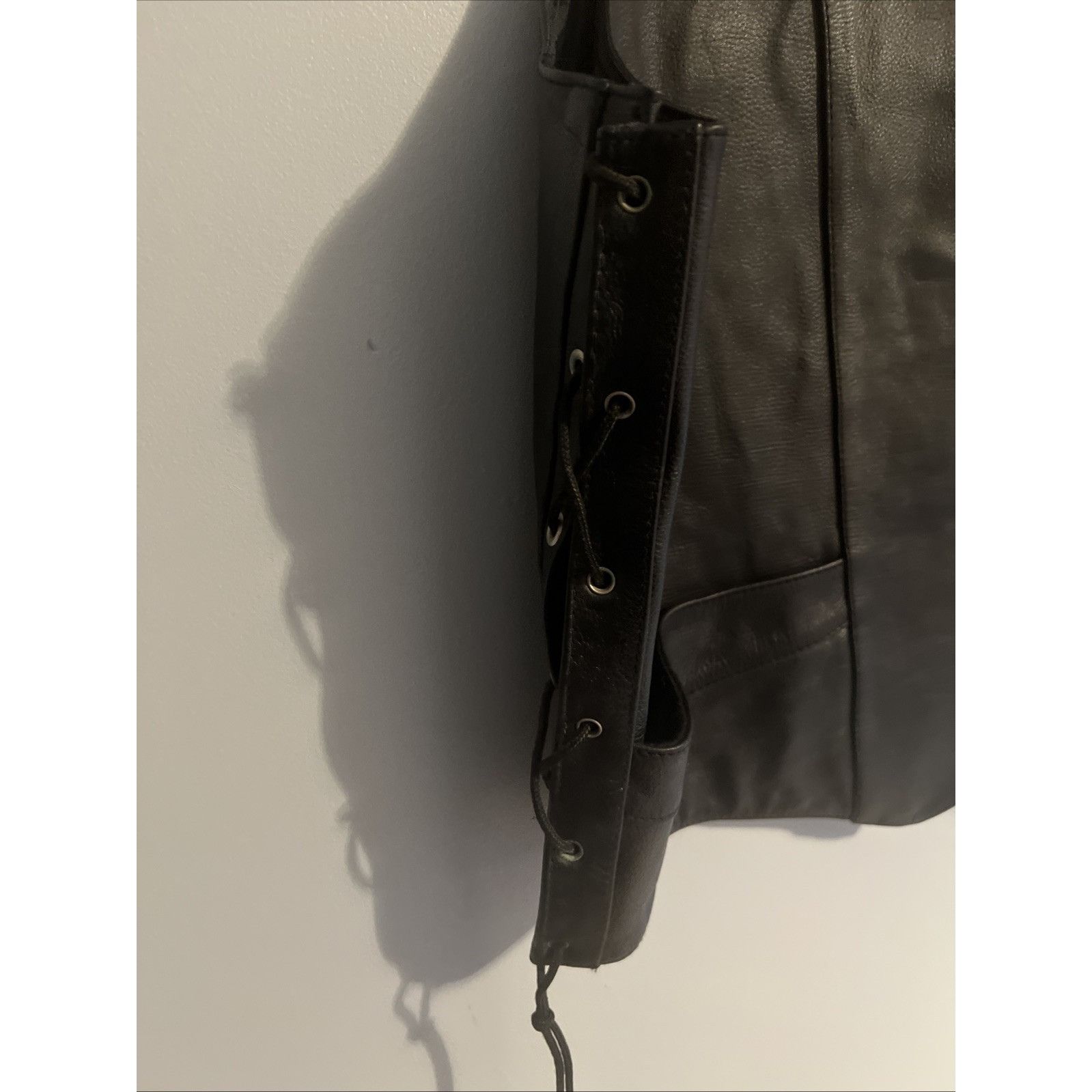 Other Custom Genuine Leather Vest Mens 3XL Black Biker Motorcycle Size US XXL / EU 58 / 5 - 3 Thumbnail