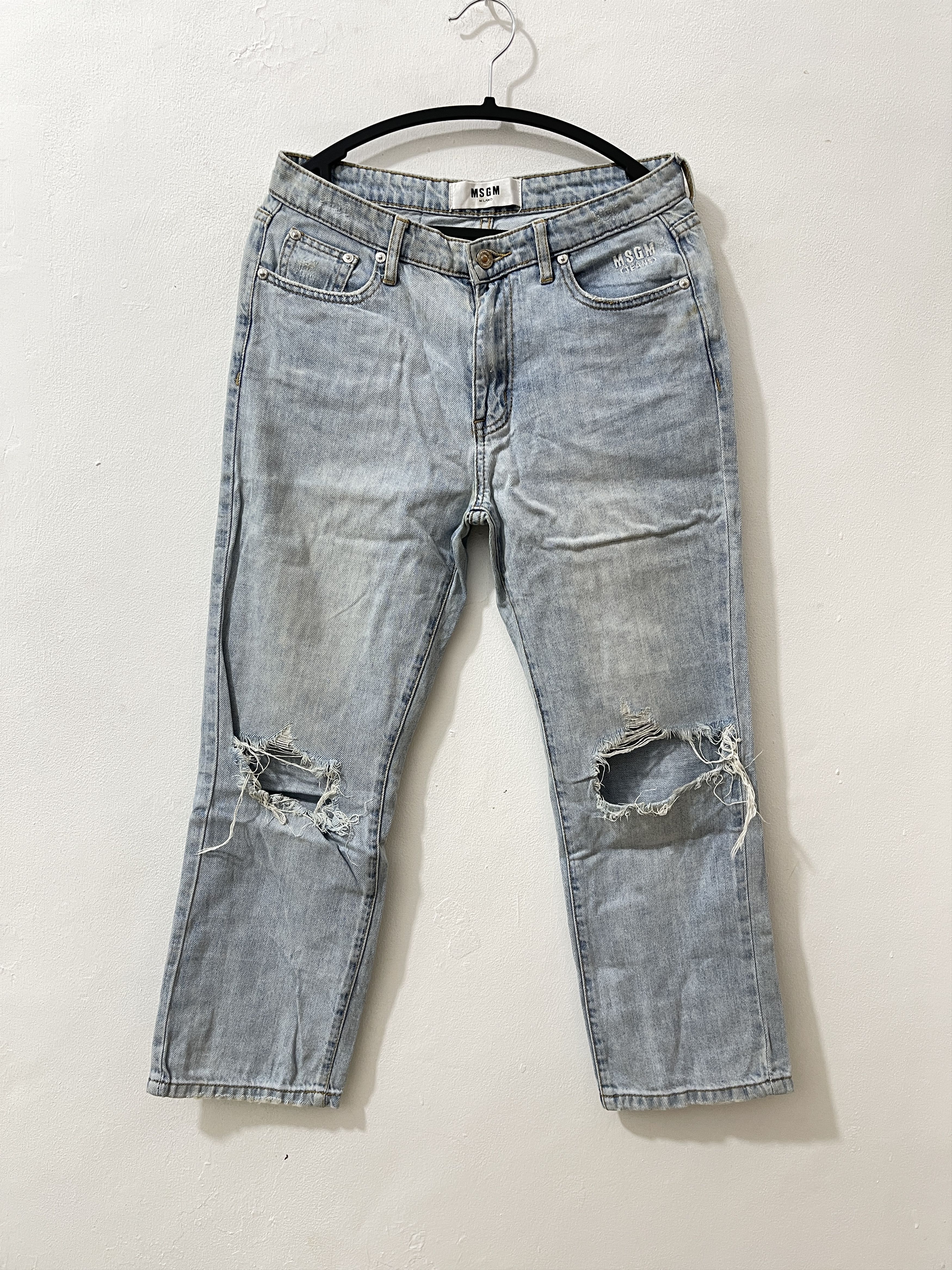 MSGM MSGM Milano Distressed Ripped Jeans Size US 29 - 1 Thumbnail