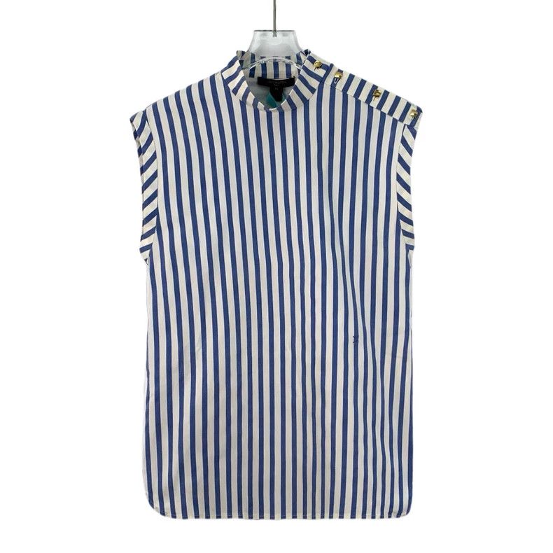 Louis Vuitton Louis Vuitton Light Blue Stripe Side Button Cotton Sleevel Size XXS / US 00 / IT 34 - 1 Thumbnail