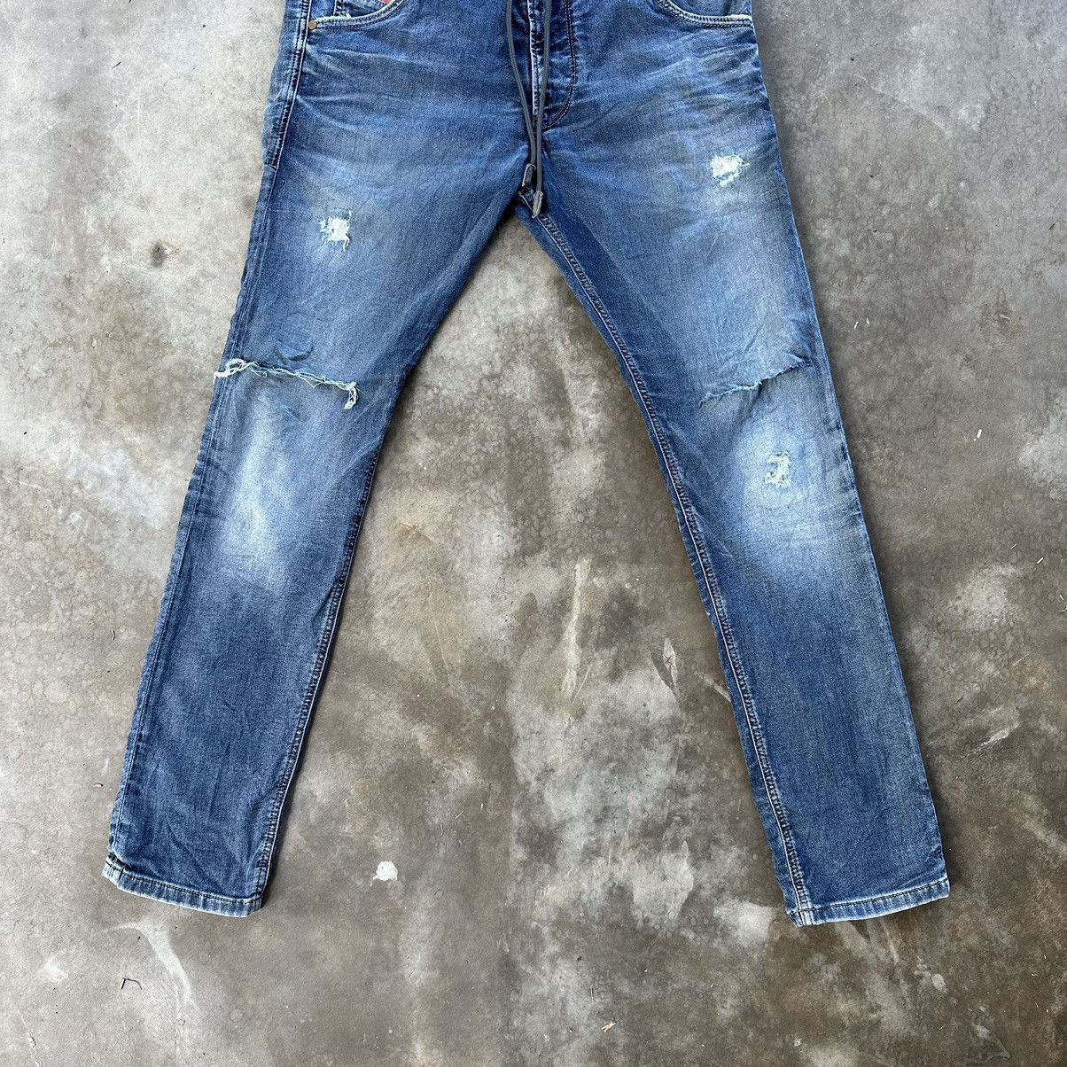 Japanese Brand Vintage Diesel Krooley Sweatpant Denim Distressed Faded Pant Size US 32 / EU 48 - 2 Thumbnail