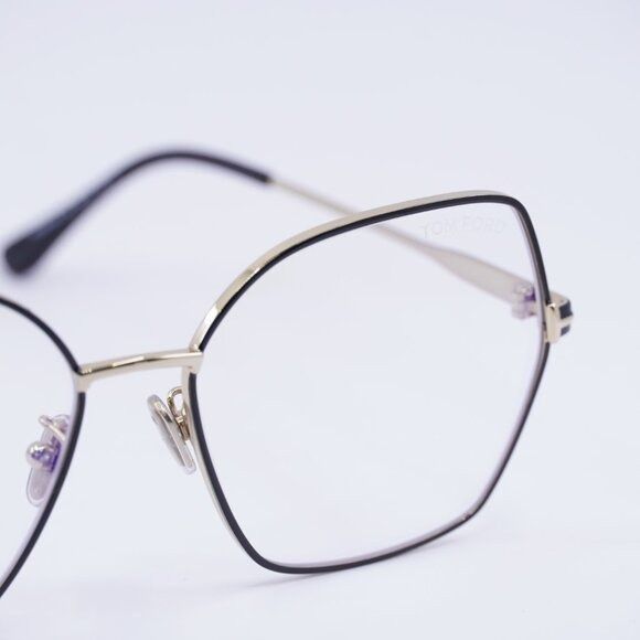 Tom Ford Tom Ford FT5876-B 032 Eyeglasses Pale Gold/Black 56mm Frame Size ONE SIZE - 2 Thumbnail