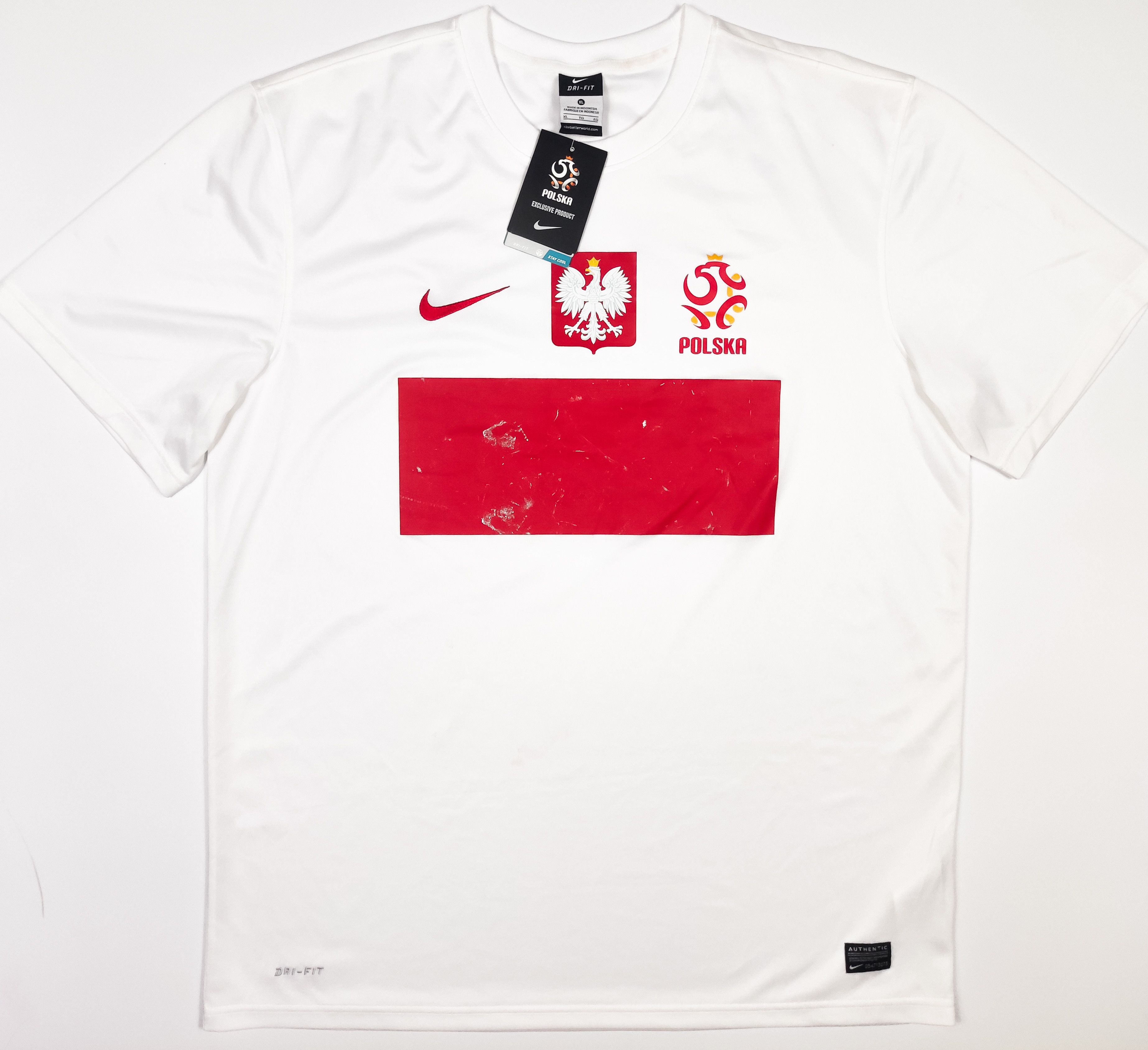 Nike BNWT Poland 2012 Nike Home Shirt Kit Jersey Size US XL / EU 56 / 4 - 1 Thumbnail