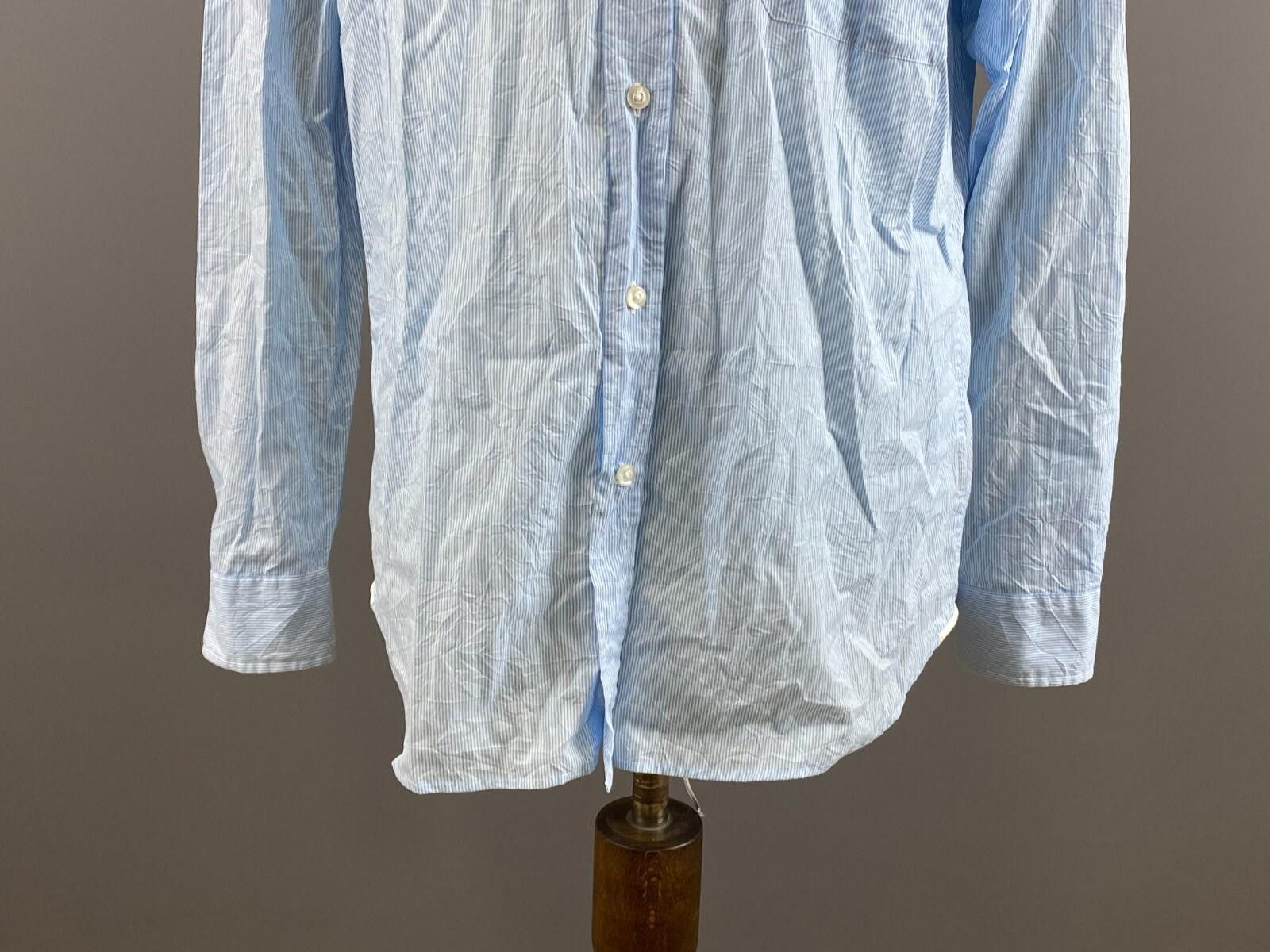 Ermenegildo Zegna Z Zegna Sport Blue Stripe Button Down Shirt Size XL Size US XL / EU 56 / 4 - 3 Thumbnail