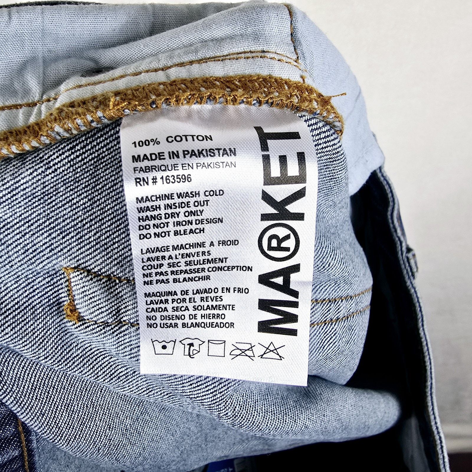 Market Chinatown Market Rose Parade Straight Leg Jeans XL 36x30 Size US 36 / EU 52 - 7 Thumbnail
