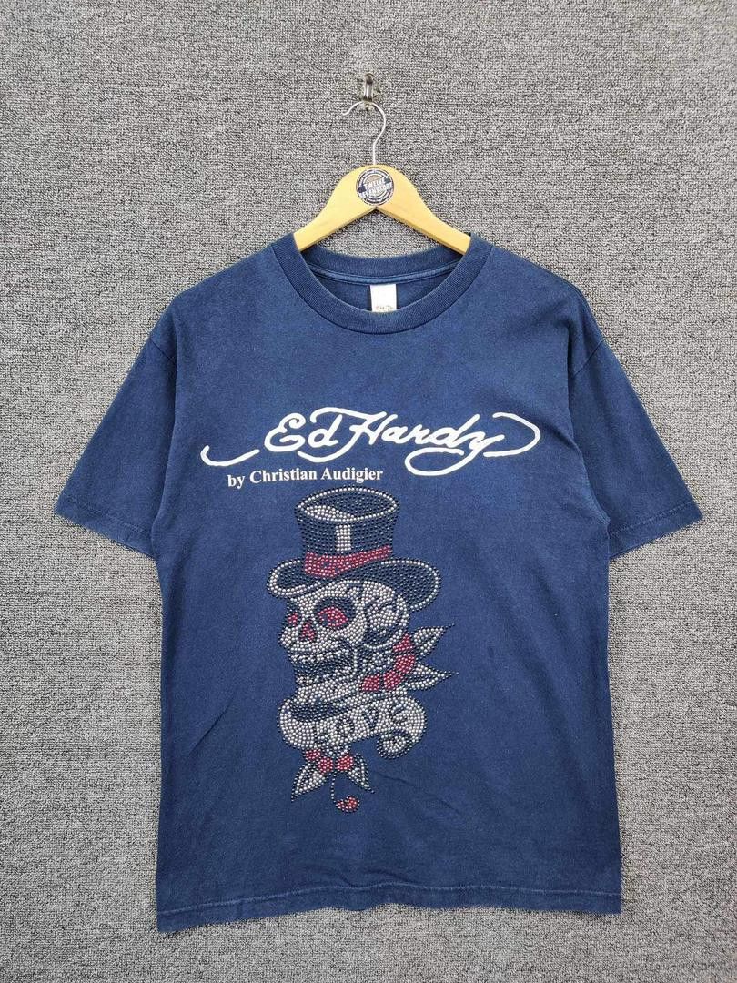 Ed Hardy Vintage Ed Hardy Christian Audigier Skull Tee Tshirt Size US M / EU 48-50 / 2 - 1 Thumbnail