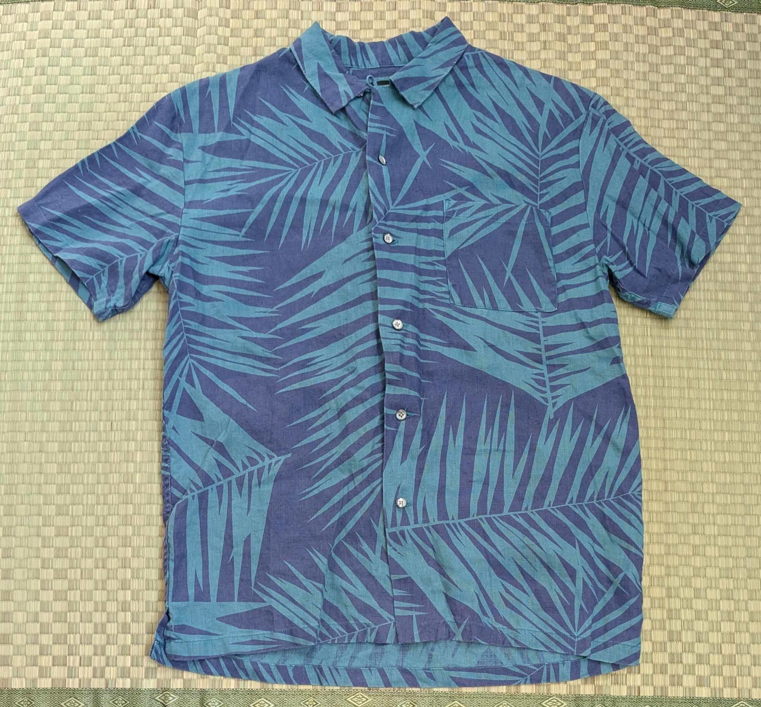 Double Rainbouu Double Rainbouu Palm Design 100% Linen Hawaiian Shirt Size US XS / EU 42 / 0 - 1 Thumbnail