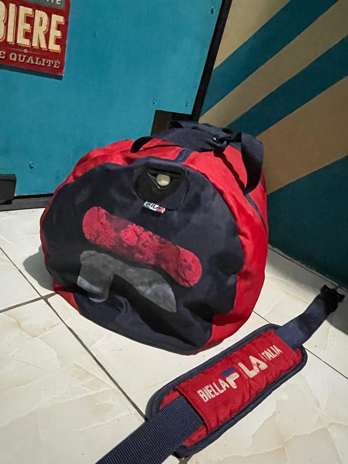 Fila × Vintage Vintage duffle bag FILA travelbag biglogo Size ONE SIZE - 4 Thumbnail