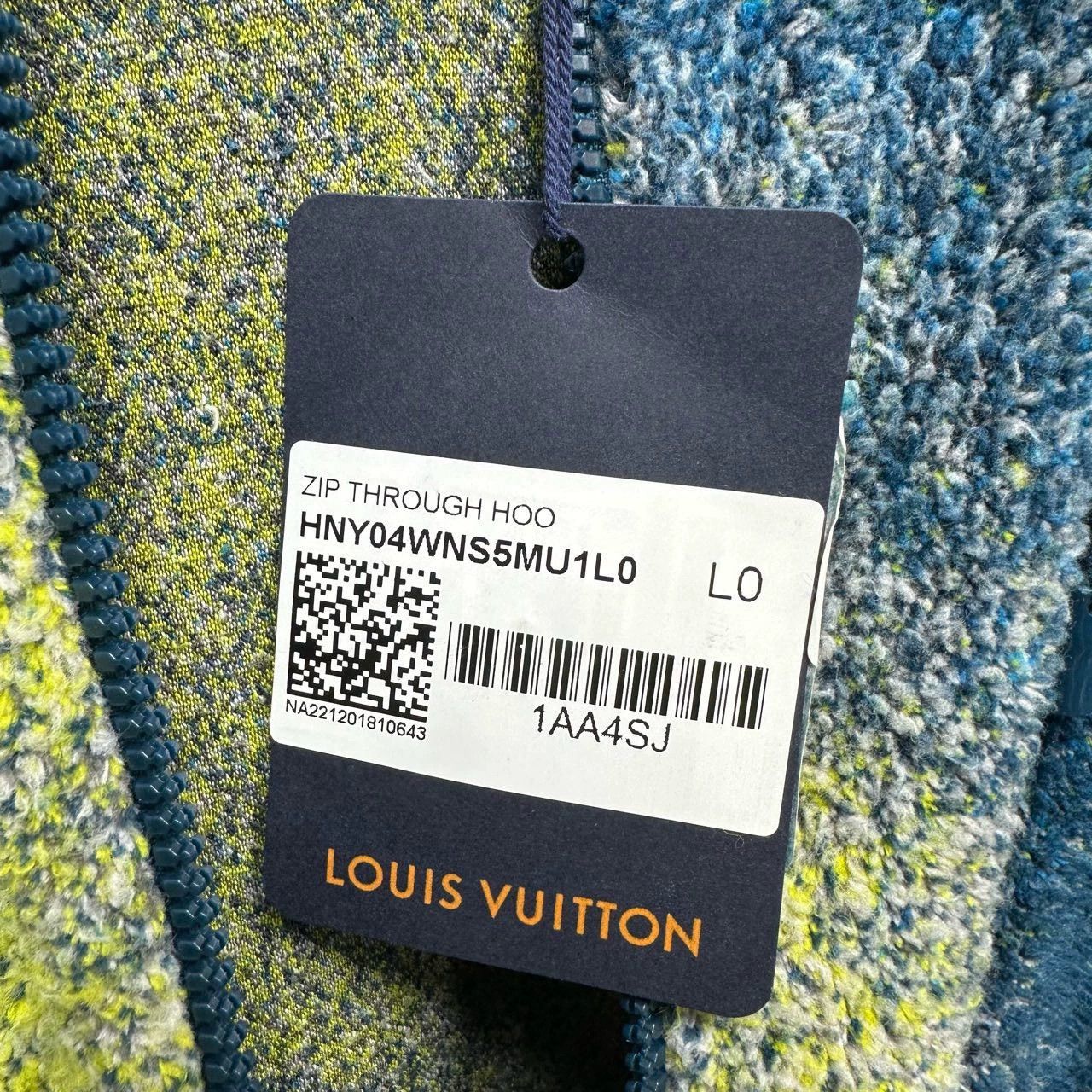 Louis Vuitton blue gradient velvet hooded zip jacket Size US L / EU 52-54 / 3 - 6 Thumbnail