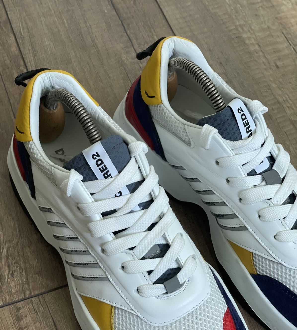 Dsquared2 DSQUARED2 Leather Low Top Sneakers Shoes Trainers Size US 7 / EU 40 - 5 Thumbnail