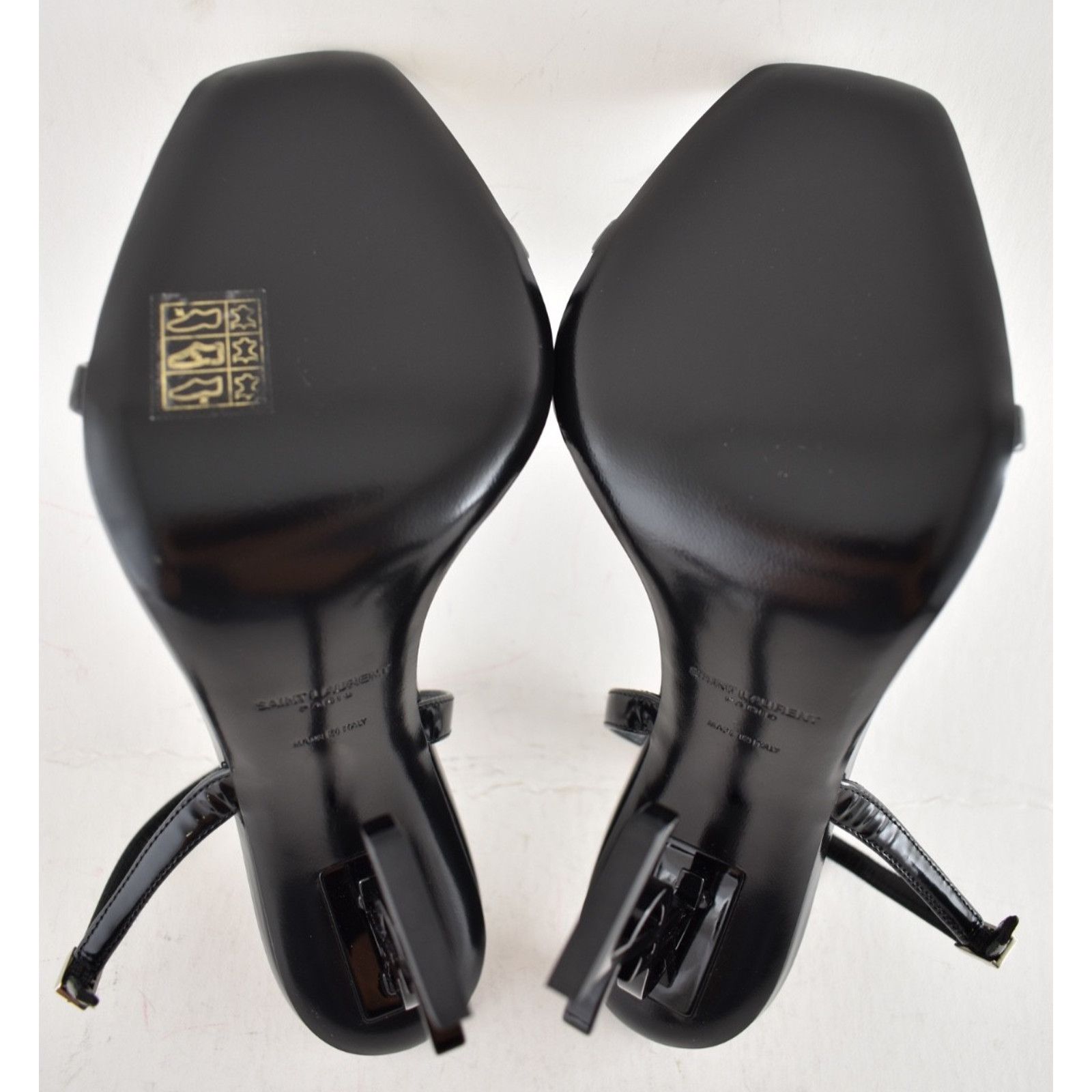 Yves Saint Laurent Saint Laurent Opyum 110 Black Leather YSL Logo Heel Size US 9.5 / IT 39.5 - 16 Thumbnail
