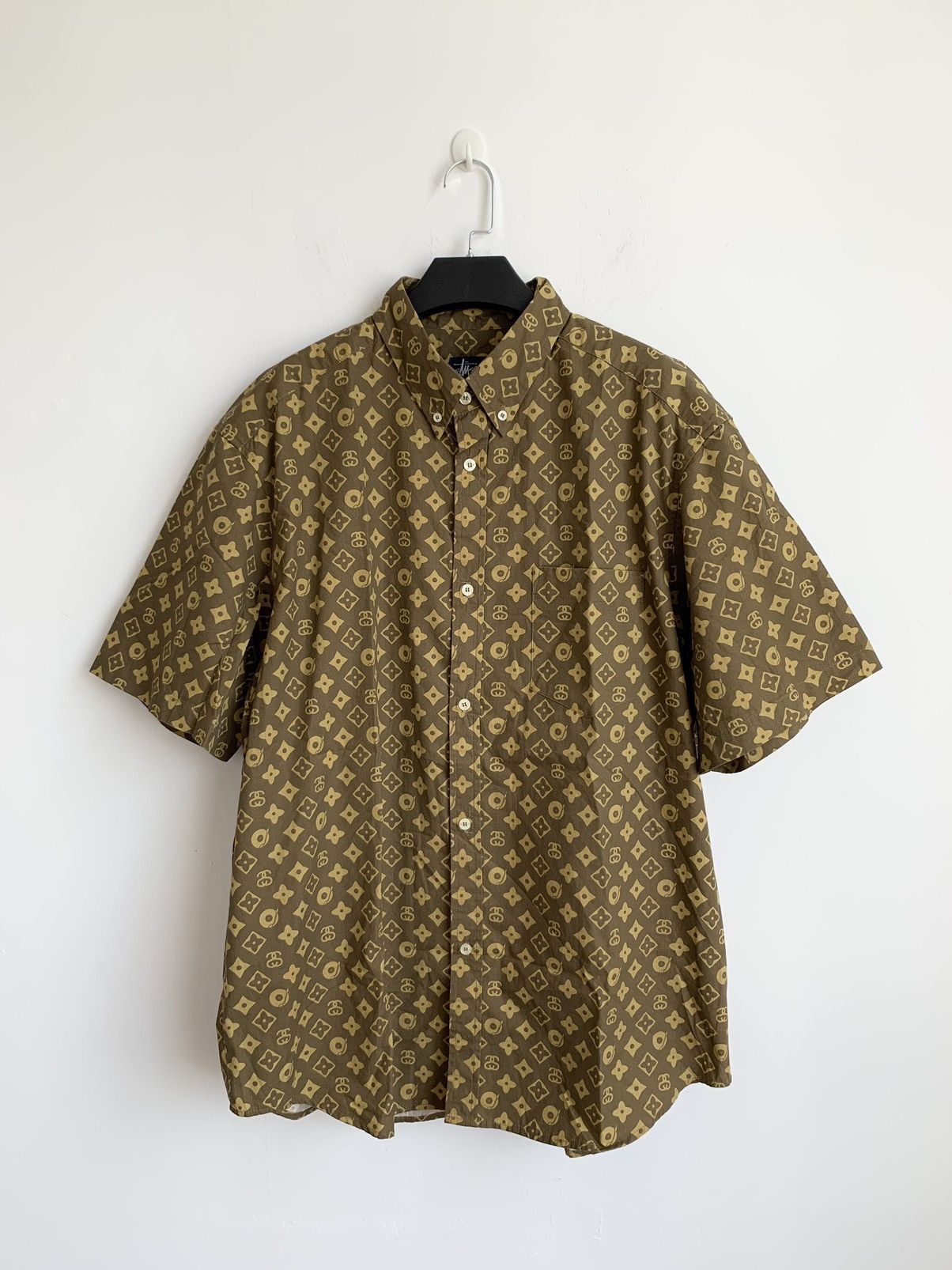Stussy Vintage Stussy "Monogram" Button Ups Shirt Size US XL / EU 56 / 4 - 1 Thumbnail