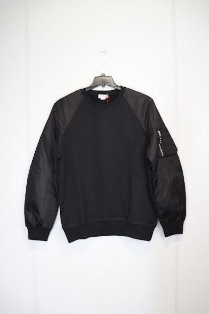 Alexander McQueen o1rshd1 Nylon Padded Combo MA-1 Crewneck Sweater in Black Size US XXL / EU 58 / 5 - 3 Thumbnail