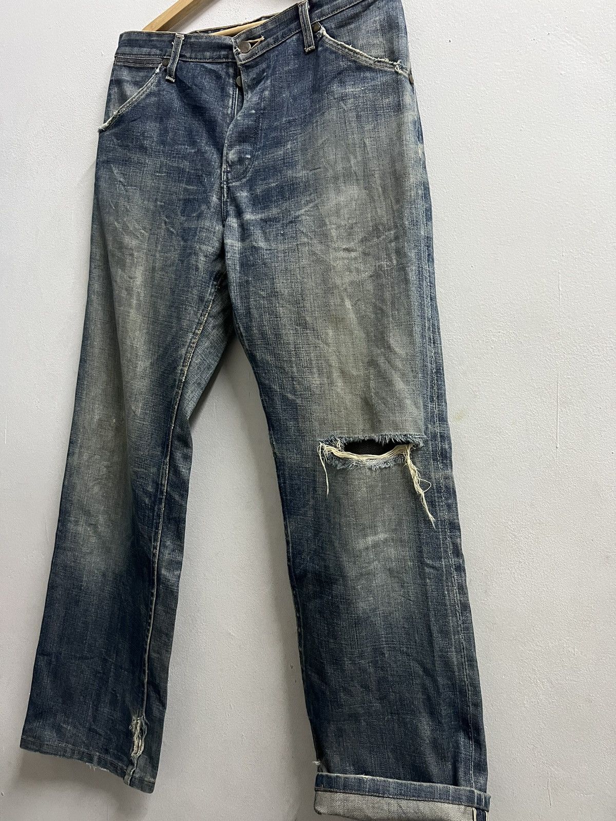 Vintage VINTAGE WRANGLER BLUE BELL SELVEDGE DENIM Size US 34 / EU 50 - 2 Thumbnail