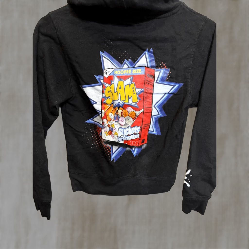 Vintage Slam Goods Unisex Hoodie For Breakfast Graphic Pullover Black Small Size US S / EU 44-46 / 1 - 1 Thumbnail