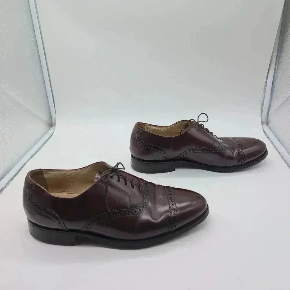 Bostonian Bostonian Impression 22028 Maroon leather cap toe dress shoe Size US 10 / EU 43 - 6 Thumbnail
