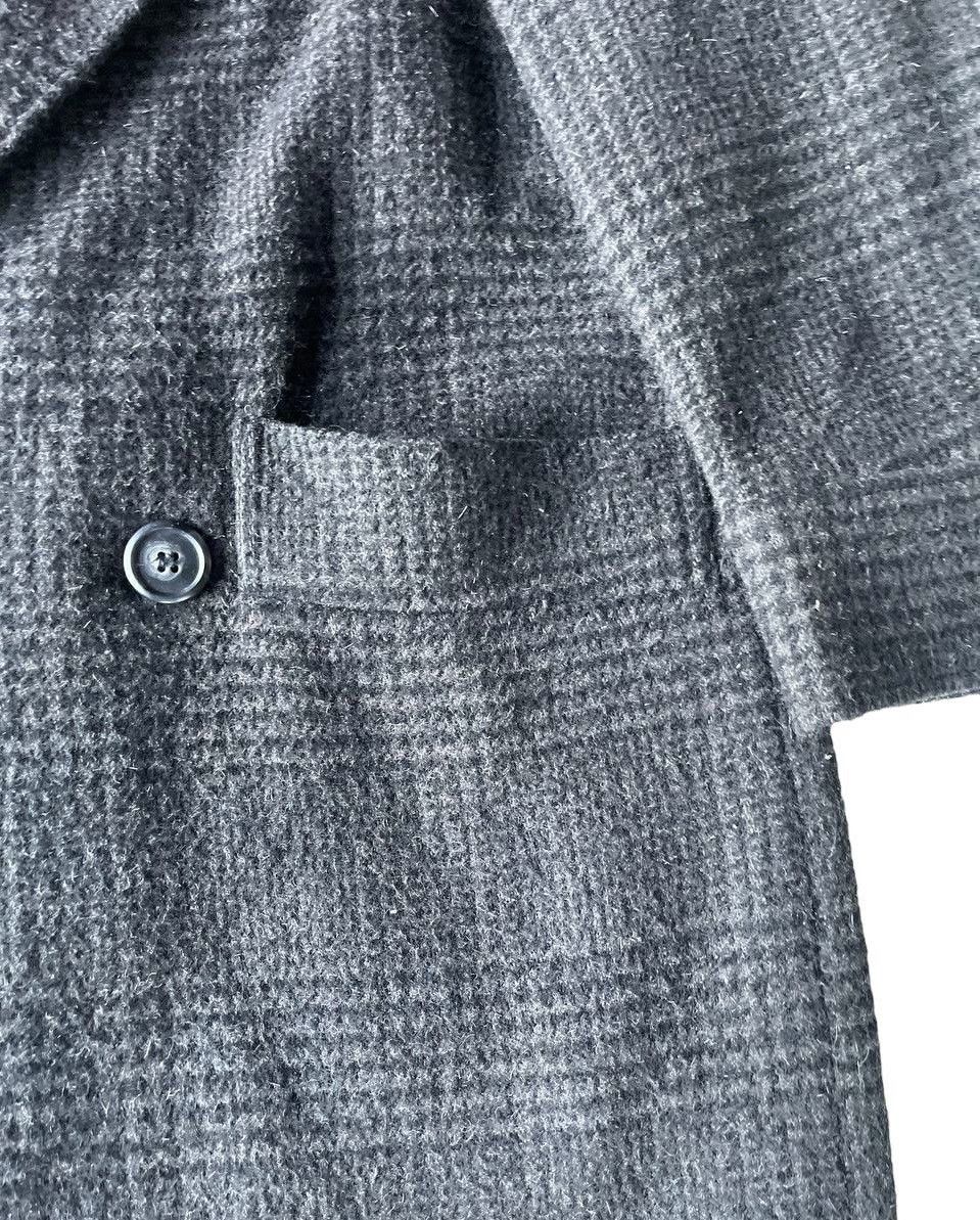 Japanese Brand Jennifer Auclaire Dark Grey Plaid Wool Coat Cropped Sleeves Size US M / EU 48-50 / 2 - 9 Thumbnail