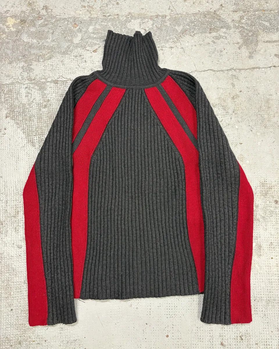 Dolce & Gabbana 2000s Dolce & Gabbana Grey & Red Turtleneck Size US S / EU 44-46 / 1 - 1 Thumbnail