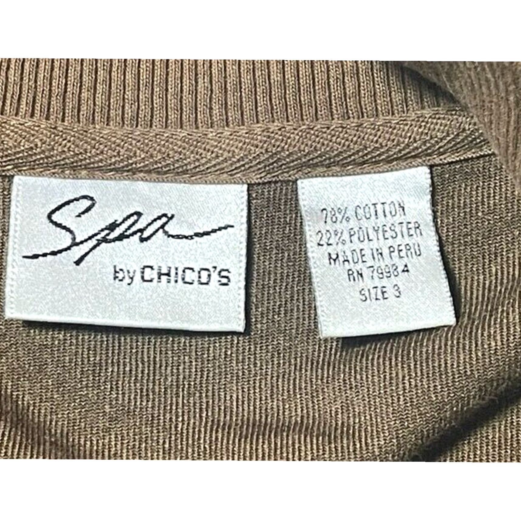 Vintage VINTAGE Spa by Chico's Velour Track Jacket Brown Size 3 Womens Mid-Length Zip Pockets Casual Travel Size XS / US 0-2 / IT 36-38 - 6 Thumbnail