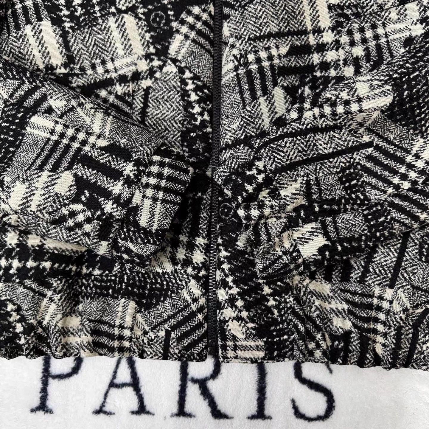 Louis Vuitton LV Runway Black, White & GrayColorBlock Printed Jacket Q10 Size US XL / EU 56 / 4 - 7 Thumbnail