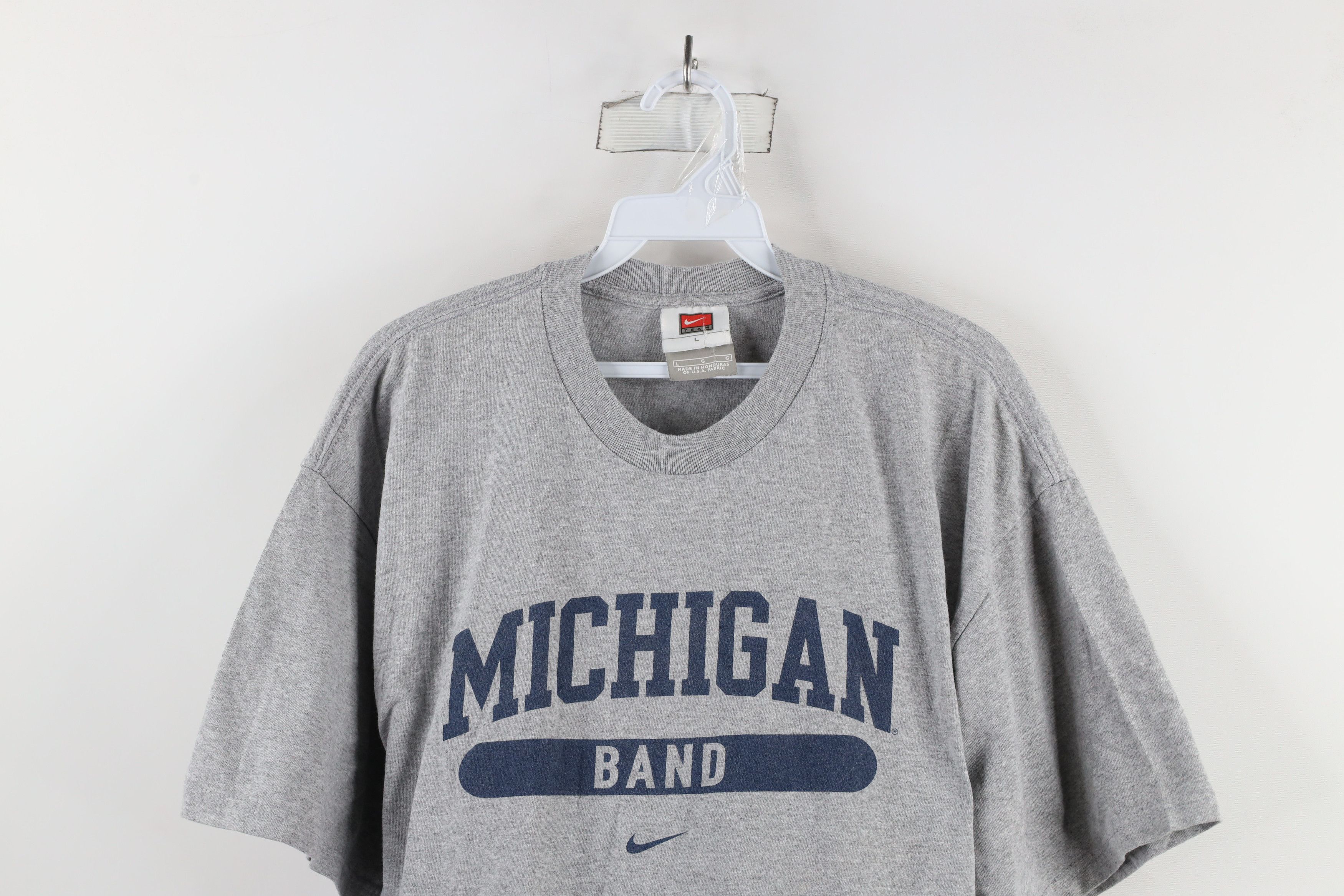 Nike × Vintage Vintage Nike Mini Swoosh University of Michigan Band T-Shirt Size US L / EU 52-54 / 3 - 2 Thumbnail