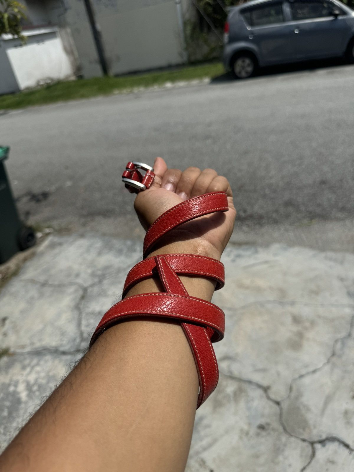 Prada Vintage prada leather belt Size ONE SIZE - 1 Thumbnail