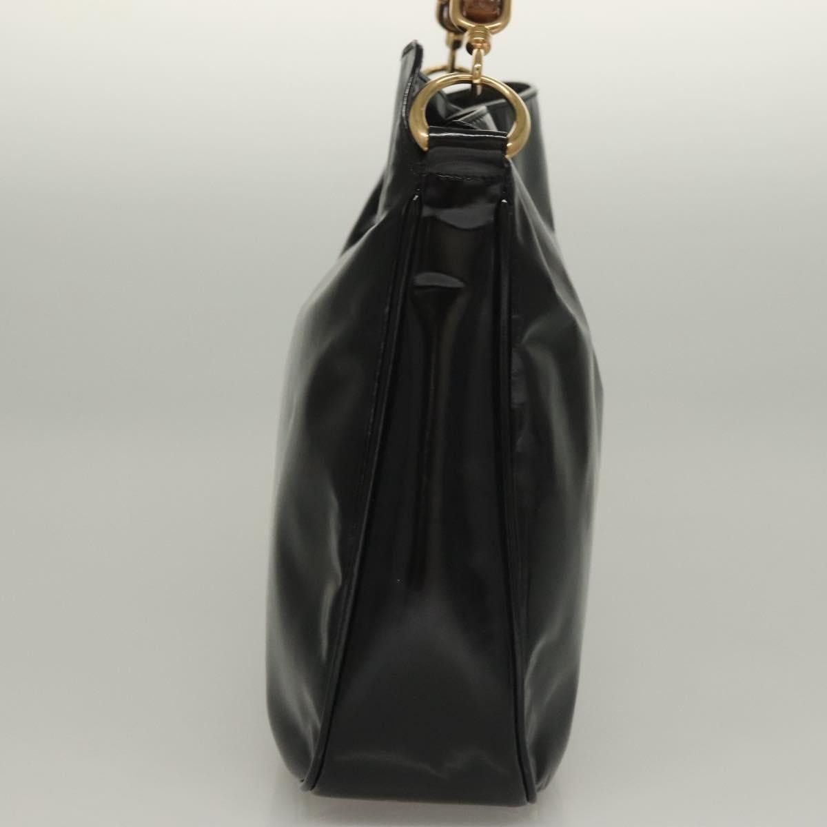 Gucci GUCCI Bamboo Hand Bag Enamel Black Gold 001 1705 001 1705 Size ONE SIZE - 5 Thumbnail