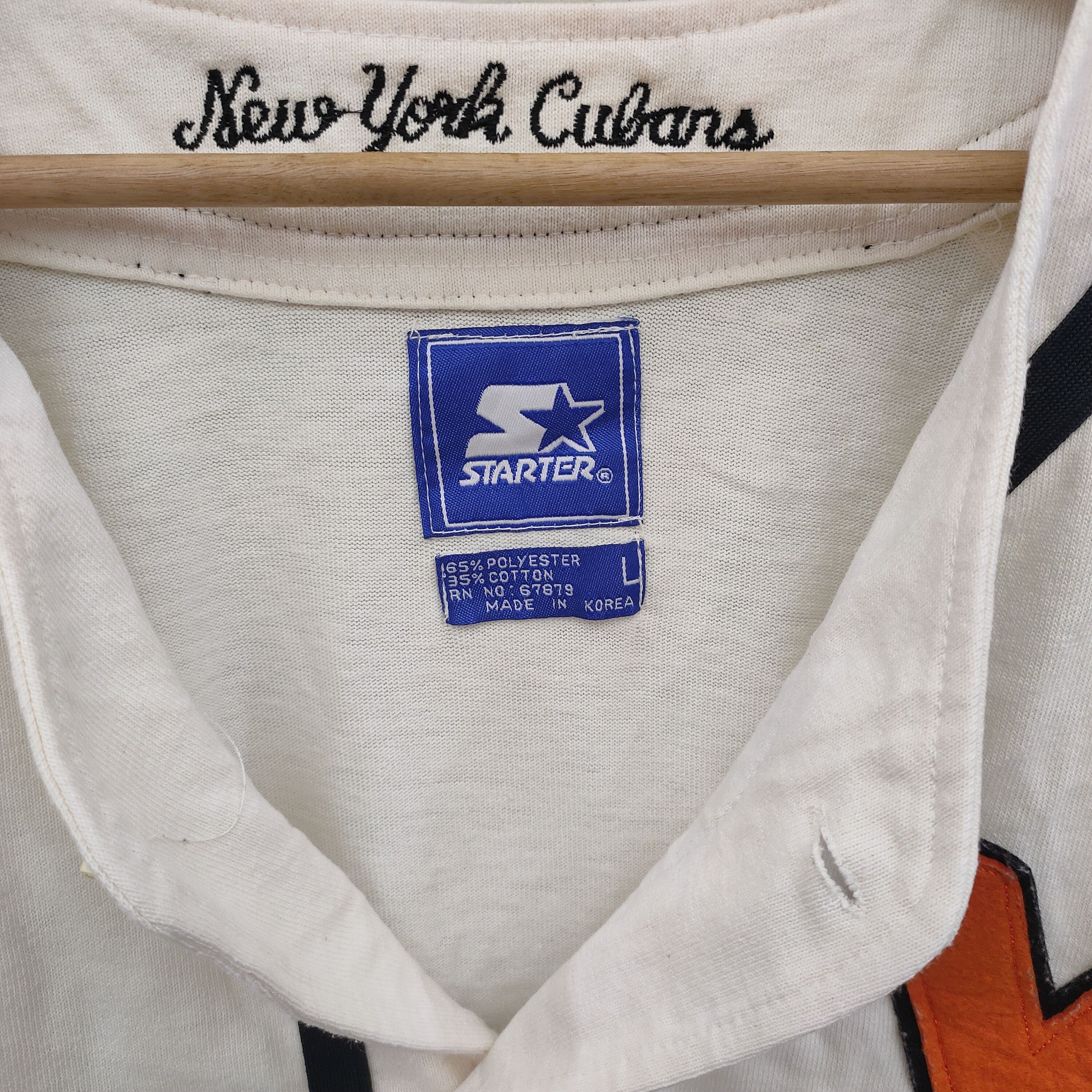 Authentic Negro Leagues × Starter New York Cubans Vintage 90s Starter Jersey Size US L / EU 52-54 / 3 - 6 Thumbnail