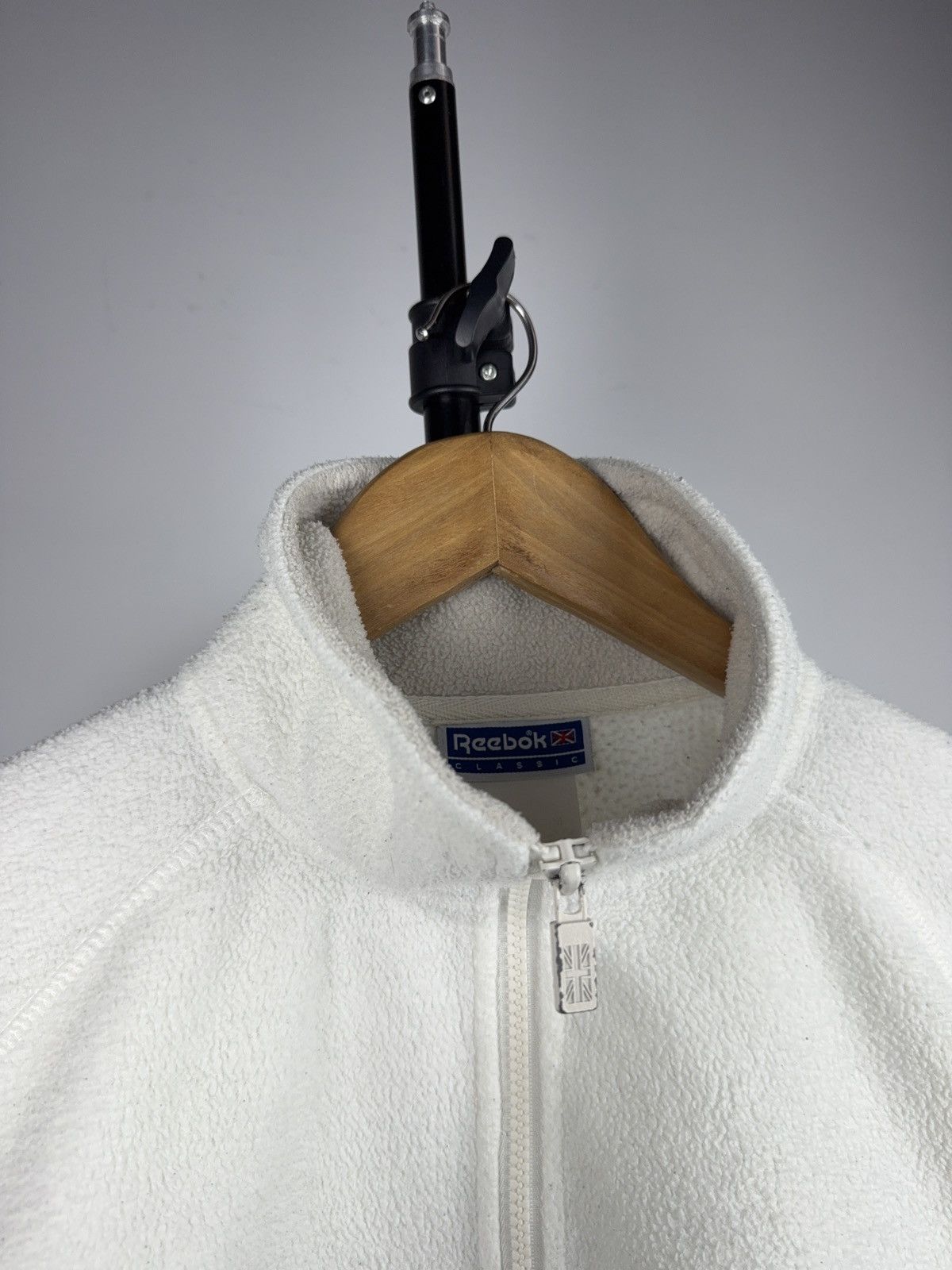 Reebok Vintage 00s Reebok Classic White Fleece Quarter Zip Size M/L Size US M / EU 48-50 / 2 - 3 Thumbnail