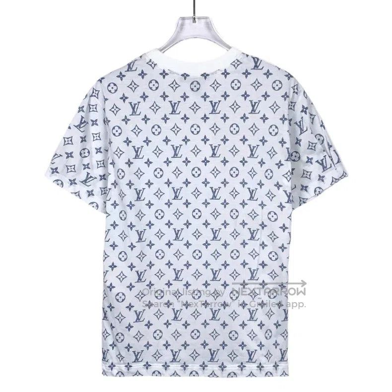 Louis Vuitton Louis Vuitton 22 white logo full-print cotton crewneck sho Size US L / EU 52-54 / 3 - 2 Thumbnail