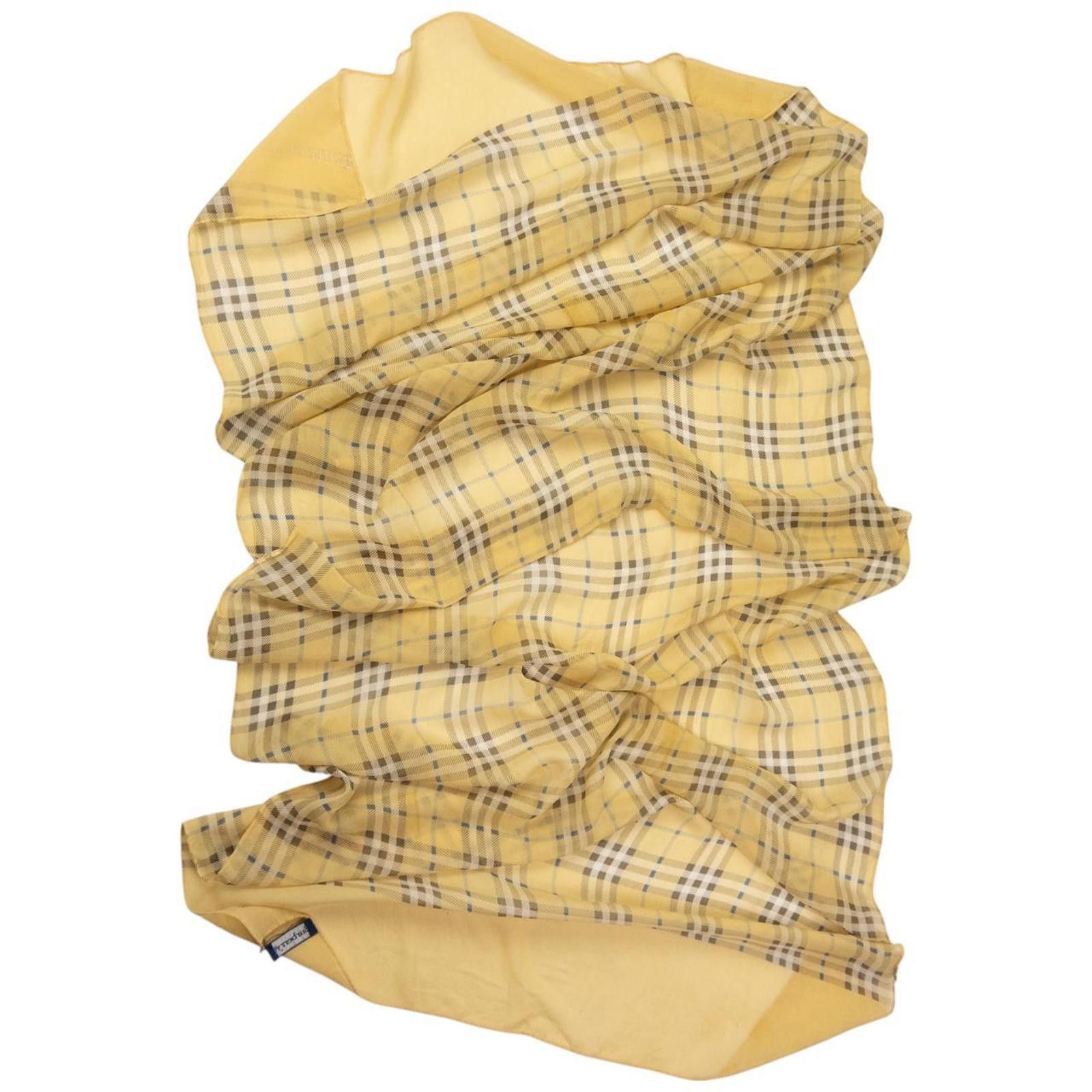 Burberry Vintage Burberry Nova Check Sheer Silk Scarf Size ONE SIZE - 6 Thumbnail