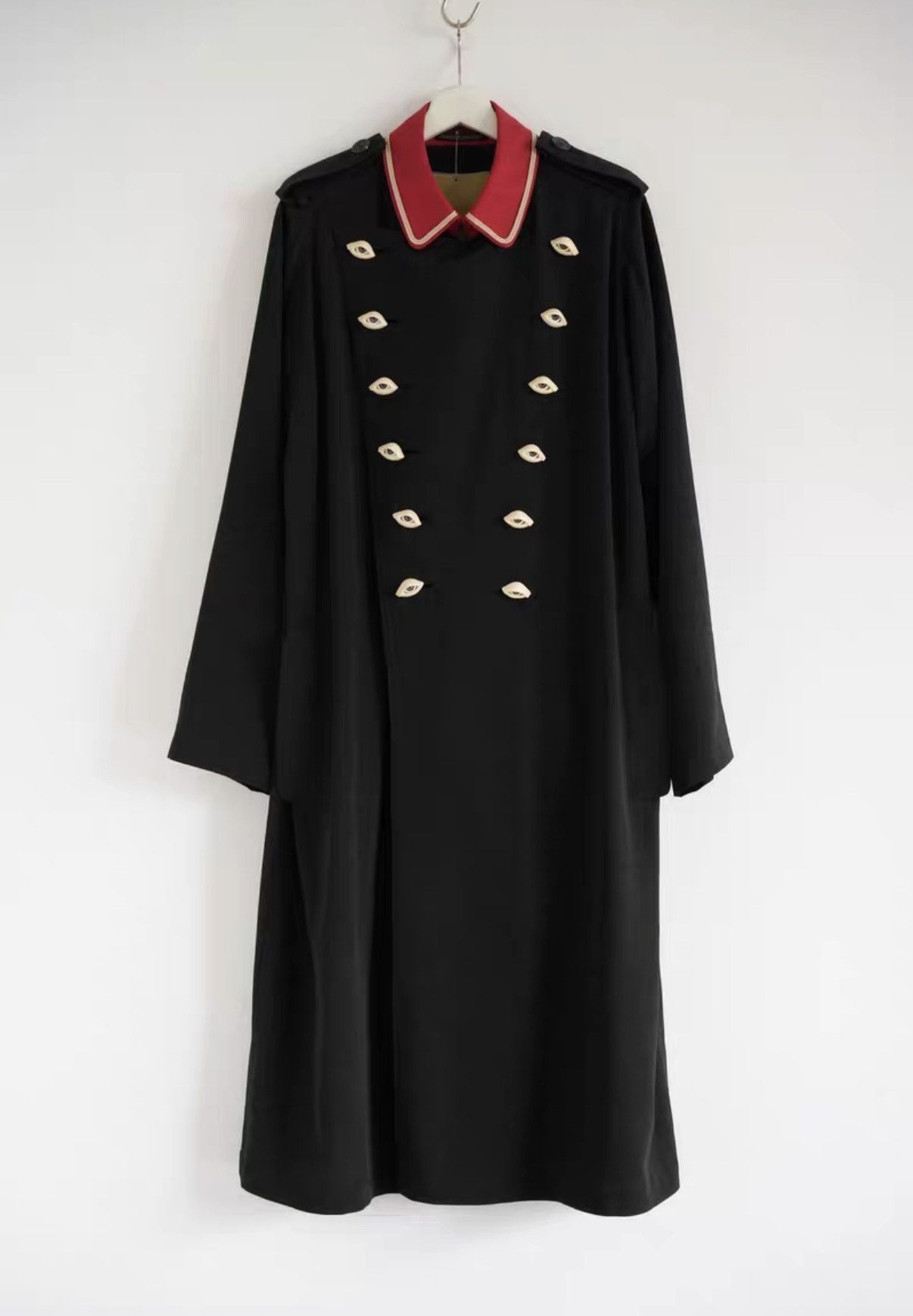 Yohji Yamamoto Yohji Yamamoto 21ss Eyeball Red Collar Napoleon Coat K4 Size US M / EU 48-50 / 2 - 2 Thumbnail