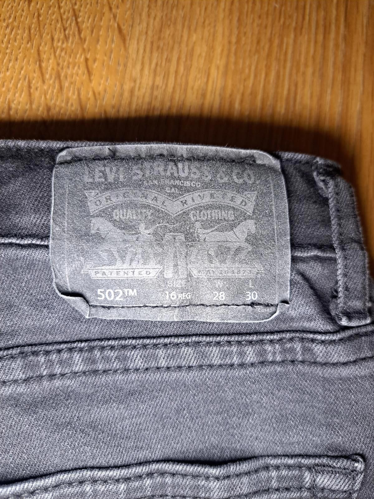 Levi's Levis 502 Jeans Womens Size 16REG 28x30 Black Cotton Size 38" / US 16 / IT 52 - 3 Thumbnail