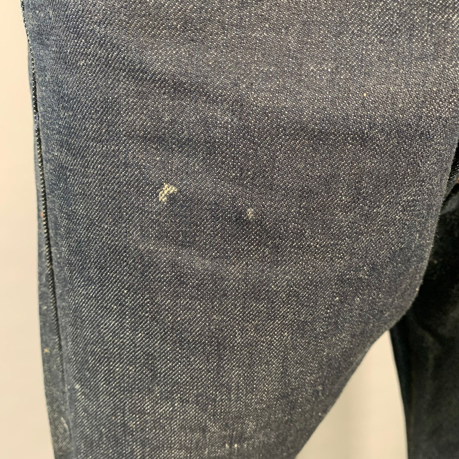 Other A-B FITS 34 Navy Contrast Stitch Cotton Button Fly Jeans Size US 34 / EU 50 - 5 Thumbnail