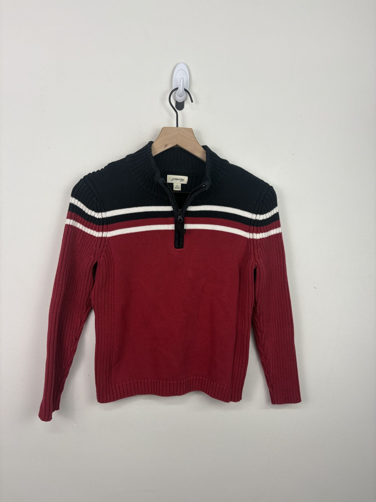 Other Vintage Knit Fleece St Johns Bay Quarter Zip Crewneck Cardigan Size US XXS / EU 40 - 1 Thumbnail