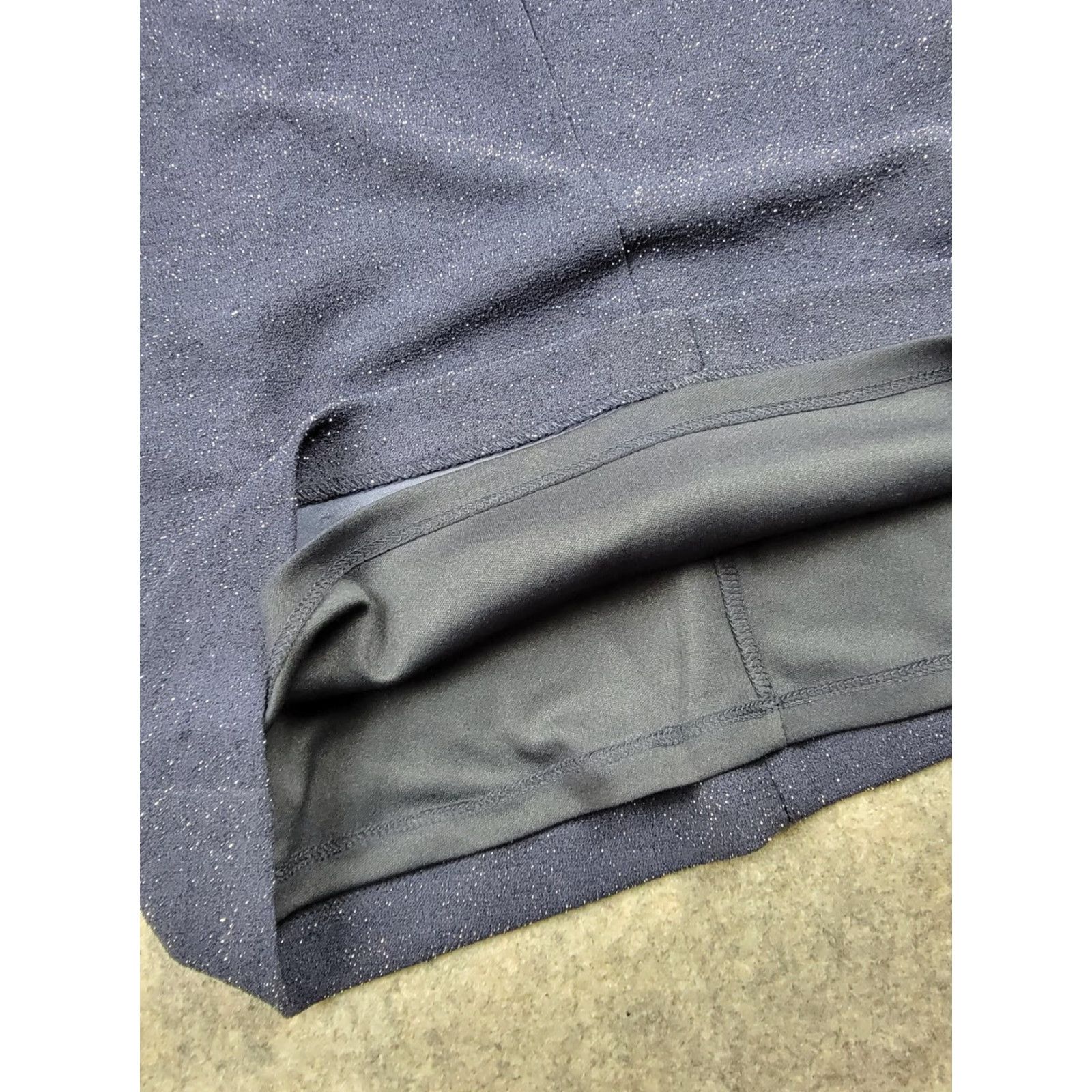 Ralph Lauren Lauren Ralph Lauren Dress Womens 12 Navy Blue Bell Sleeve Metallic Sheath Party Dress Size XL / US 12-14 / IT 48-50 - 6 Thumbnail