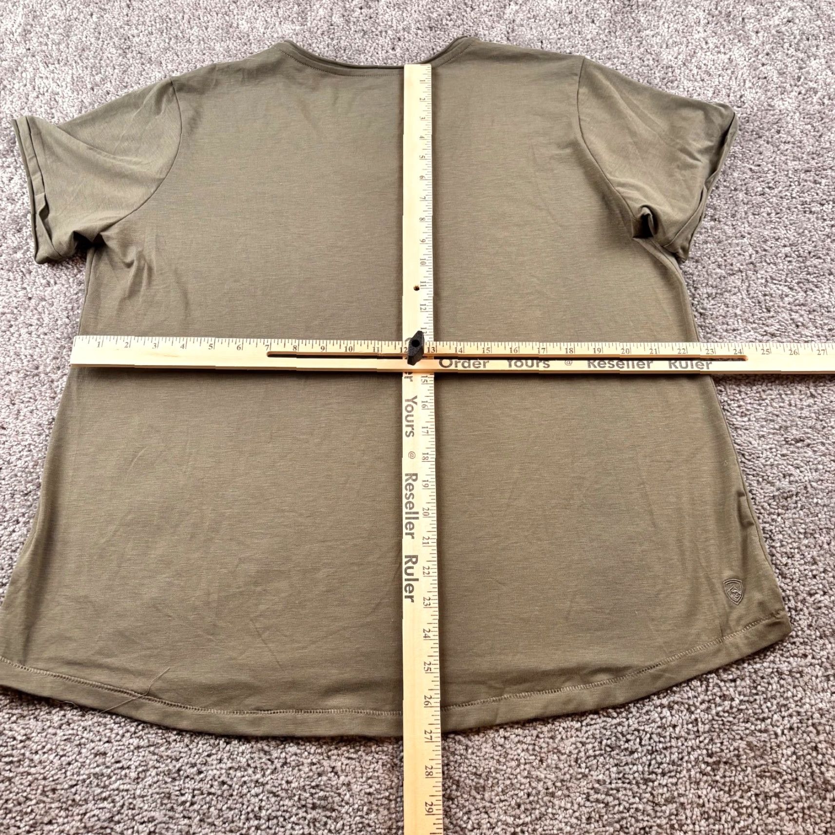 Olive Kuhl Shirt Womens 2XL Olive Juniper V-Neck UPF T-Shirt Green"} Size XXL / US 16-18 / IT 52-54 - 6 Thumbnail