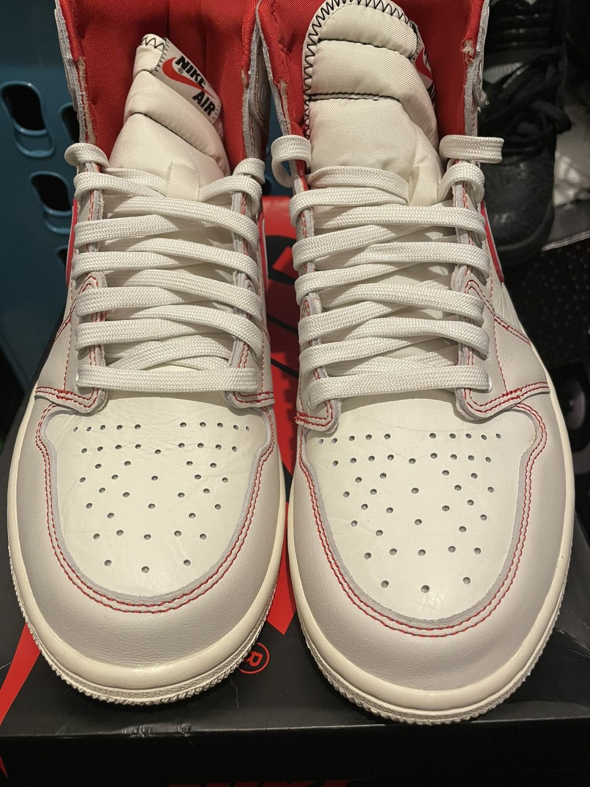 Jordan Brand AIR JORDAN 1 RETRO HIGH OG/ PHANTOM GYM RED Size US 10.5 / EU 43-44 - 12 Thumbnail