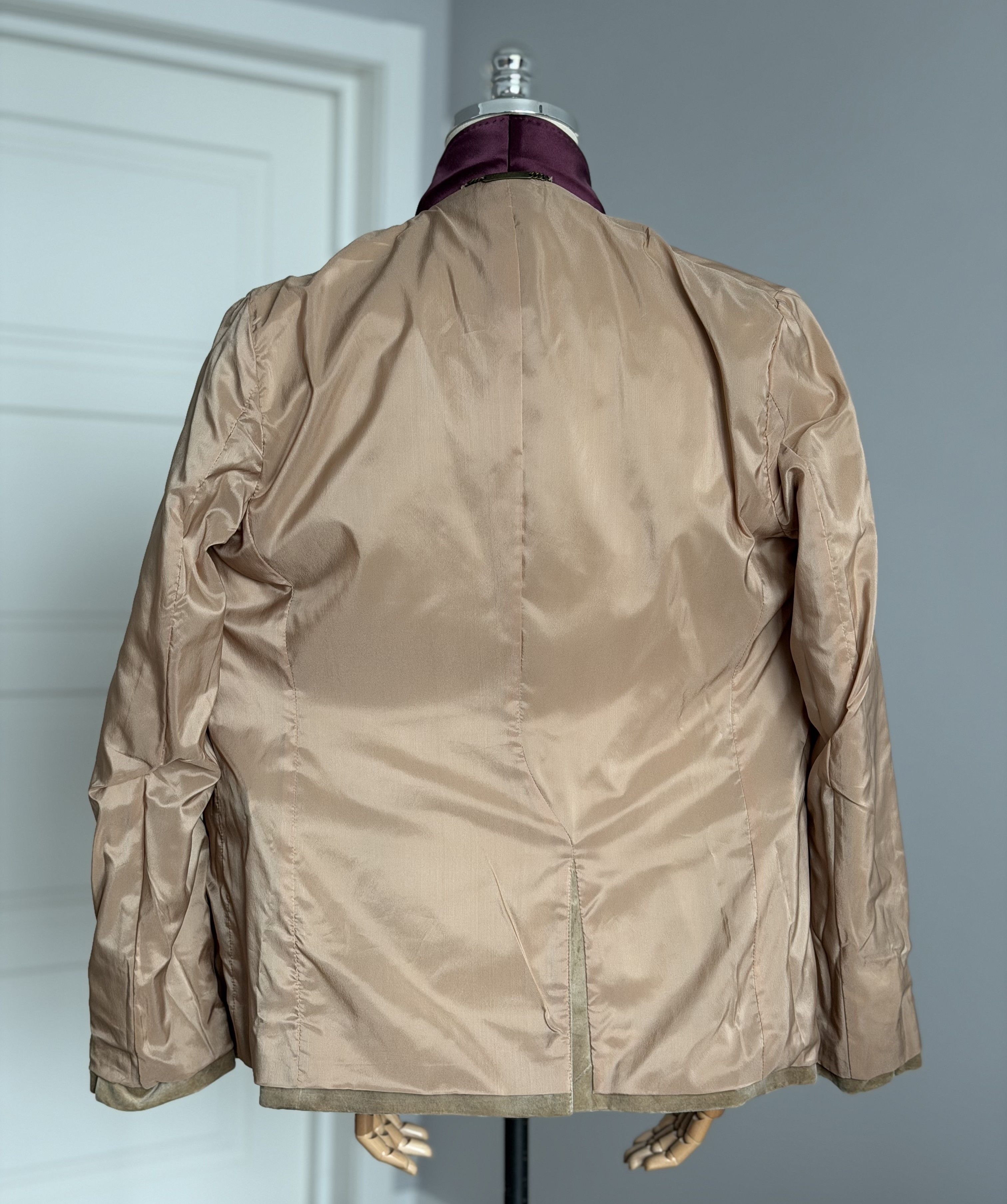 Dolce & Gabbana DOLCE & GABBANA Velvet Blazer Jacket Fresco Renaissance Size 48R - 14 Thumbnail